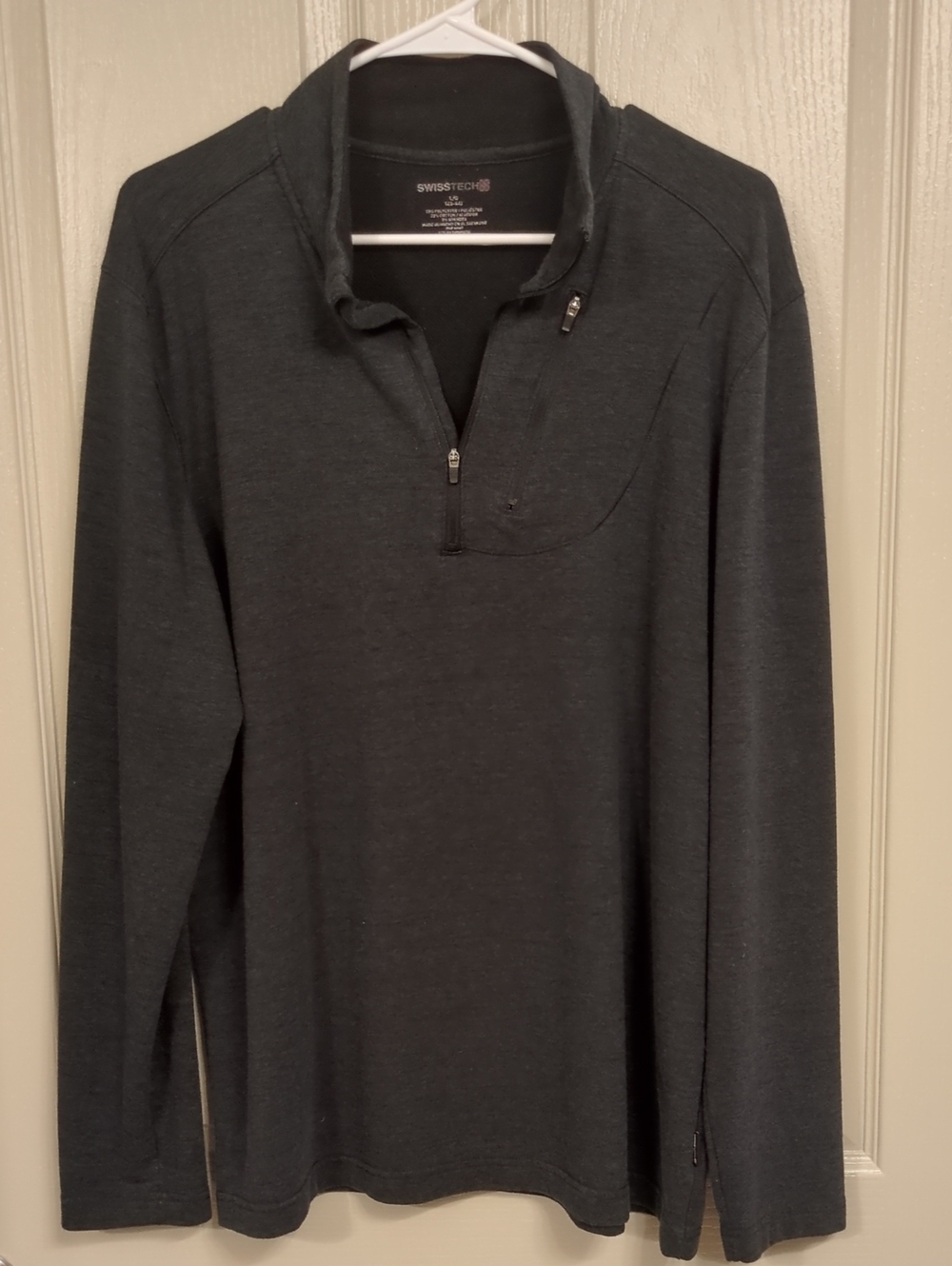 Swiss Tech Men's Charcoal Half-Zip Pullover